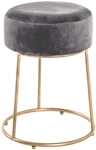 Hocker 30 x 30 cm anthrazit/goldfarbig