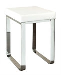 Hocker LOLITA Wei&szlig;/Chrom