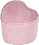 roba Kinderhocker HERZ 30 x 27 x 24 cm Stoffbezug rosa
