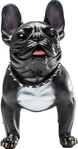 KARE DESIGN Dekofigur GANGSTER MOPS 40 cm schwarz /wei&szlig;