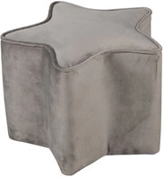 roba Kinderhocker STERN 32 x 30 x 24 cm Stoffbezug grau
