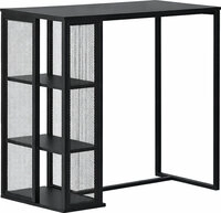 Bartisch CLARENCE dunkelgrau/Eicheoptik
