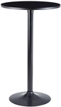 Bartisch rund &Oslash; 60 x 100 cm Eisen lackiert Schwarz