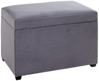 Sitztruhe 58 x 42 cm Cordbezug grau