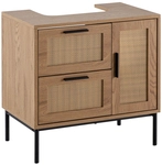 Waschbeckenunterschrank 60 x 40 x 60 cm Braun/Schwarz
