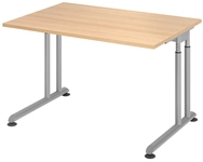 Schreibtisch 120 x 80 cm Eiche/ Silber
