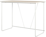 Schreibtisch DANTE 99 x 49 x 75 cm Stahlgestell naturfarben/Gestell Wei&szlig;