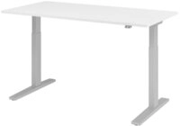 Stehtisch 160 x 80 cm Wei&szlig;/ Silber