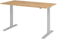 Stehtisch 160 x 80 cm Asteiche/ Silber