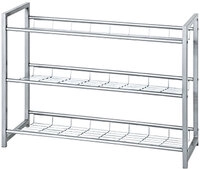 Schuhregal JETTE 80 x 60 x 30 cm Stahl silber
