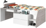 Parisot Halbhohes Hochbett MILKY 1 wei&szlig; / grau