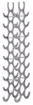 Flaschenregal 31 x 98 cm Silberfarbig