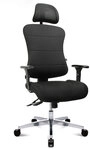 TOPSTAR Drehstuhl SITNESS CREATE Textil Aluminiumgestell schwarz mit Armlehnen
