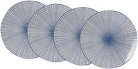Ritzenhoff & Breker Dessertteller ROYAL MAKOTO 4er Set blau/ wei&szlig;