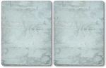 Kesper XL Herdabdeckplatte 2er Set Glas 59 x 40 x 2,8 cm Grau