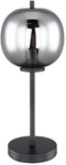 GLOBO Retrofit Tischlampe BLACKY 45 cm schwarz /rauchfarbig