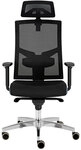Drehstuhl PREMIUM II 70 x 133 cm schwarz/ chromfarbig