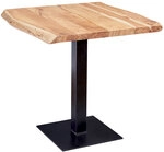 Esstisch Akazie Massiv 80 x 75 x 75 cm Akazie Massivholz Braun/Schwarz