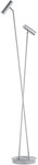HELL LED Stehlampe TOM 2-flg nickelfarbig /chromfarbig