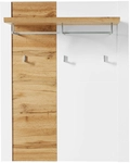Garderobenpaneel MATERIO 90 x 112 cm braun/wei&szlig;