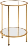 Beistelltisch 38 x 55 cm goldfarbig rund