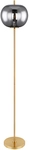 GLOBO Retrofit Stehlampe BLACKY 160 cm messingfarbig /rauchfarbig