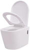 vidaXL Hänge Toilette mit Spülkasten Absenkautomatik Softclose Keramik Wand WC