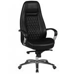 AMSTYLE B&uuml;rostuhl Austin Echt-Leder Schwarz Schreibtischstuhl 120KG Chefsessel hohe