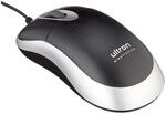 Ultron UM-100 Maus mit Kabel, USB Anschluss, 800 DPI Optischer Sensor, 3 Tasten,
