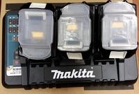 Makita Stromquellen-Set mit Doppel-Ladeger&auml;t + 3 Akkus (dc18rd, 18 V, 5 Ah),