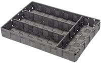 WENKO Besteckkorb Adria Grau - Besteckeinsatz f&uuml;r Schubladen, Polypropylen, 26 x 4.5
