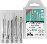 Heller Tools QuickBit CeramicMaster Profi Fliesenbohrer Glasbohrer Set 5-teilig,