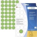 HERMA 2255 Punktaufkleber Klebepunkte perforiert gr&uuml;n, 1280 St&uuml;ck, &Oslash; 19 mm, 40 pro