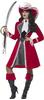 Deluxe Authentic Lady Captain Costume, Red, with Dress, Jacket, Neck Tie & Boot
