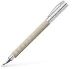 FABER-CASTELL - F&uuml;ller Ambition OpArt White Sand, Feder M | F&uuml;llfederhalter mit