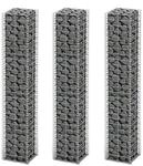vidaXL Gabionen-Set 3-tlg. Verzinkter Draht 25&times;25&times;150 cm