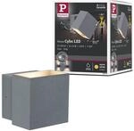 Paulmann Wandaufbauleuchte LED Cybo eckig 2x3W grau 100x100mm