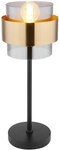 MILLEY Tischlampe goldfarben, schwarz 155, D/H: 18 x 47 cm, Glas, Metall