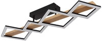 GLOBO LED Deckenlampe Dustin 92x30 cm 13 cm Holzoptik braun schwarz