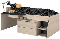 Parisot Halbhohes Hochbett Milky 2 braun/schwarz