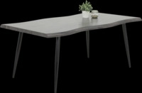 Esstisch Gabi I 180 x 100 x 76 cm Akazie-Dekor grau/schwarz