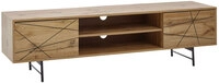 Lowboard 160 x 45 x 40 cm Eiche-Dekor/schwarz