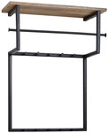 Garderobe 60 x 76 cm Mango massiv/schwarz