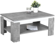 Couchtisch Tim, Betonoptik/Wei&szlig; ca. 90 x 41 x 60 cm