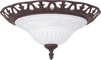 Rustica Deckenleuchte braun, mehrfarbig, 6102021-24, D/H: 38/16,5 cm, Metall