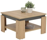 Couchtisch Tim III 68 x 68 x 41 cm quadratisch Dekor Artisan-Eiche braun/anthrazit