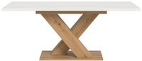 Esstisch Motion X-Gestell 150 x 90 x 76 cm melaminbeschichtet Wei&szlig;/Artisan Oak