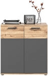 Kommode Mason Basalt grau braun / Nox Oak 80x87x40 cm
