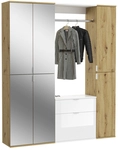 Garderobenkombination PROJEKT X 3-teilig Braun 152x193 cm