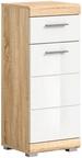 Unterschrank Lambada 37x88x31 cm Eiche hell Sonoma / wei&szlig; Hochglanz